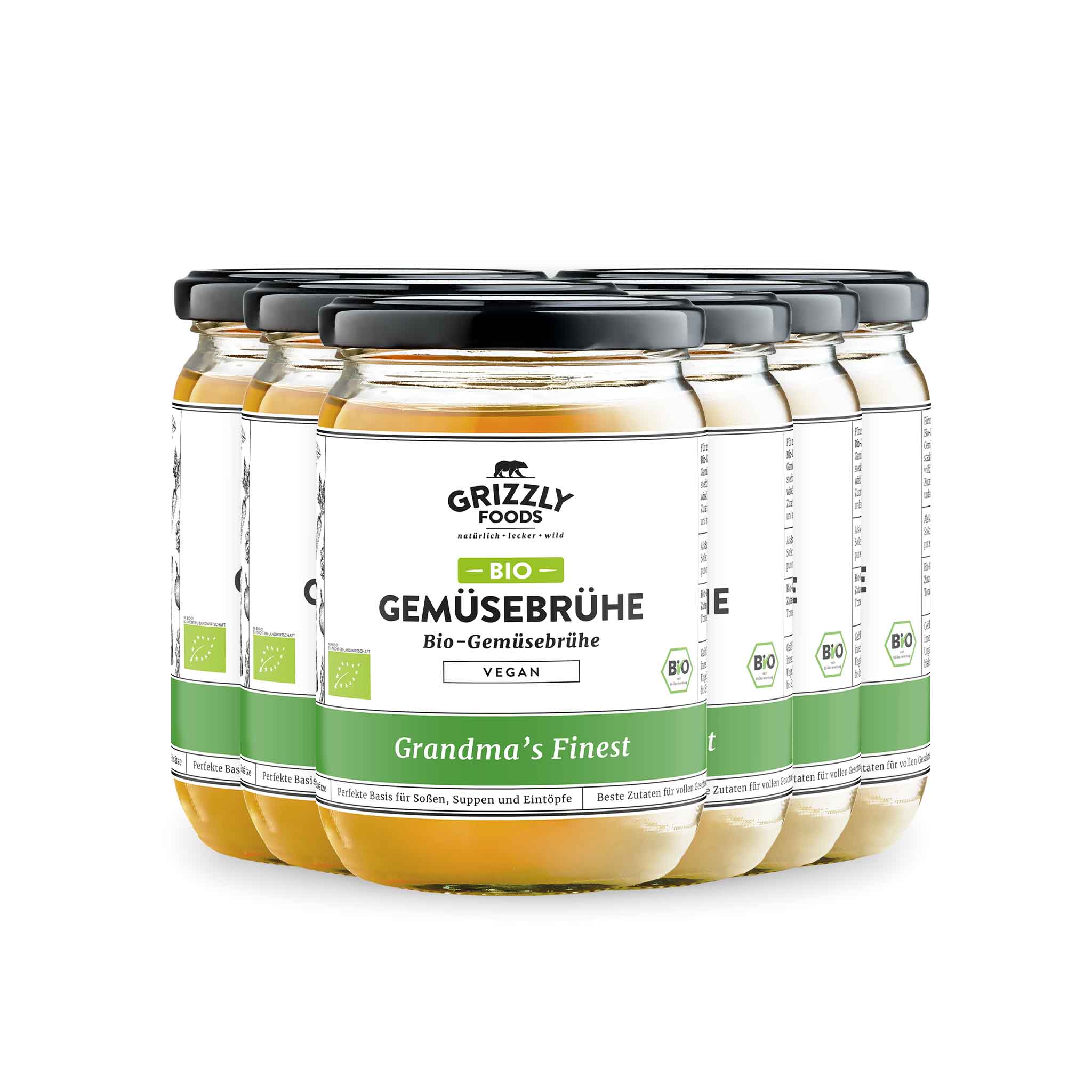 Bio-Gemüsebrühe – Beste Bio-Zutaten ohne Extrakte für echten Geschmack – Grizzly Foods