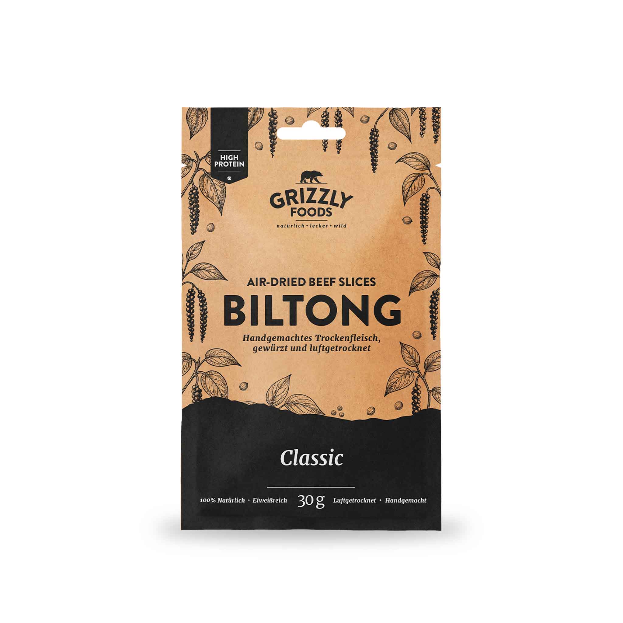 biltong aufbewahren Biltong Classic – Nur natürliche Zutaten & ohne Zusätze – Grizzly Foods