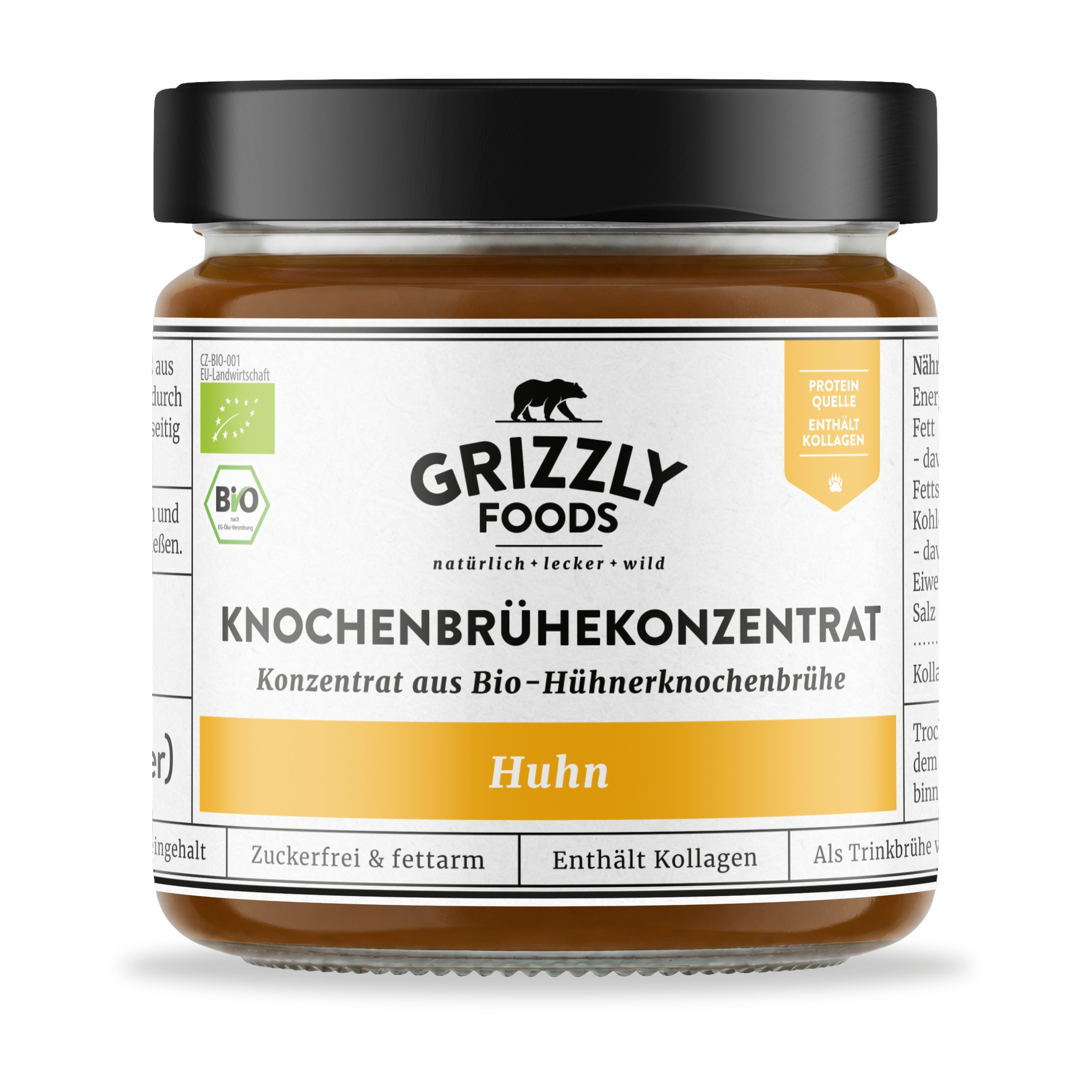 Bio-Hühnerknochenbrühekonzentrat 220 g Front