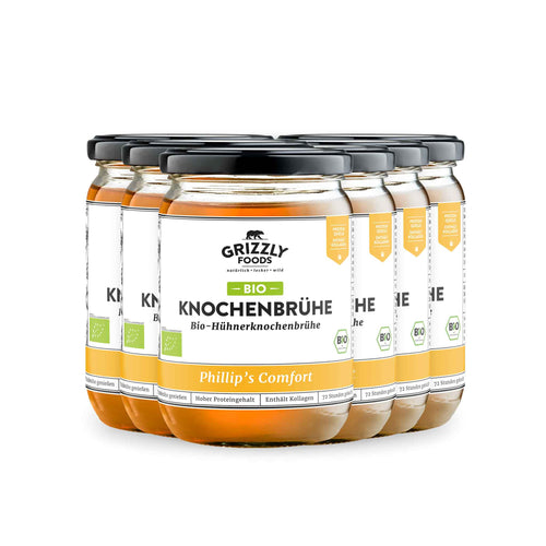 Bio-Hühnerknochenbrühe