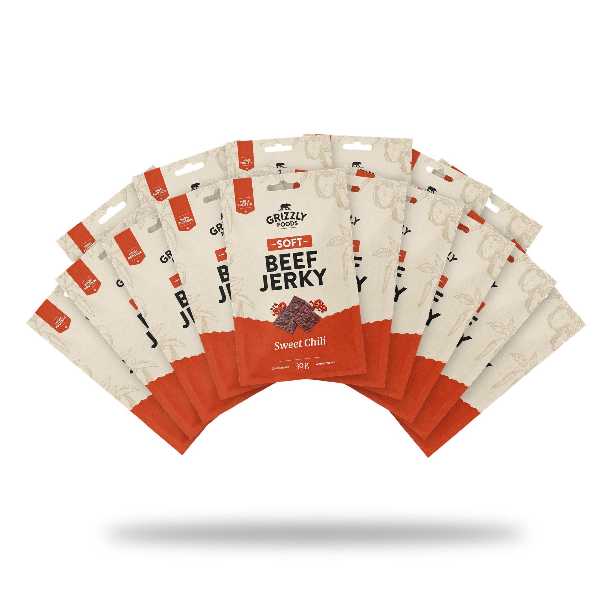 Soft Beef Jerky Sweet Chili, 16 Beutel à 30 g