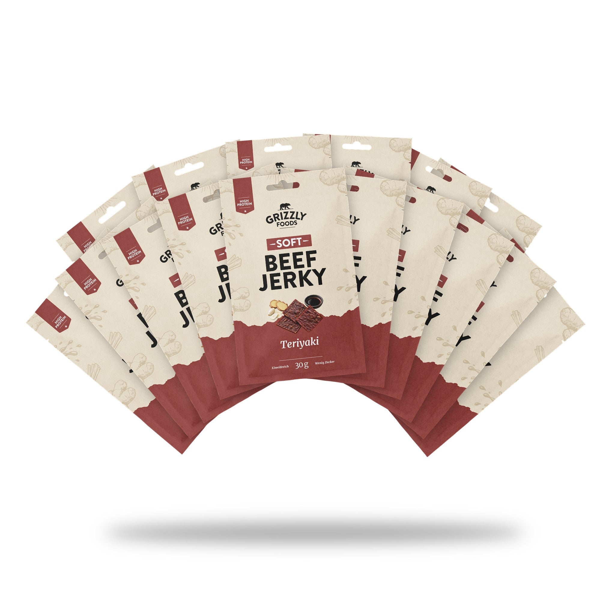 Soft Beef Jerky Teriyaki, 16 Beutel à 30 g
