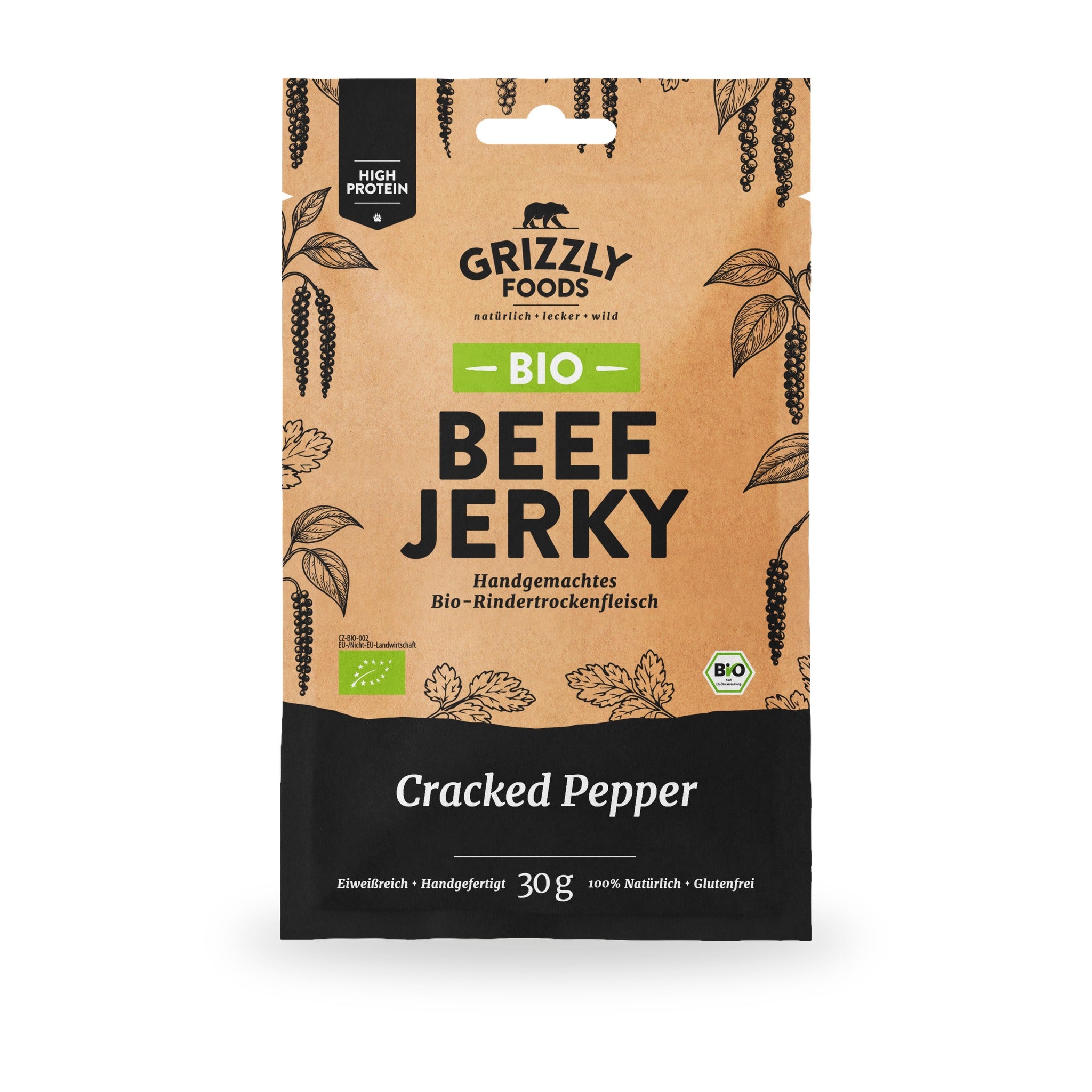 Bio Beef Jerky Cracked Pepper