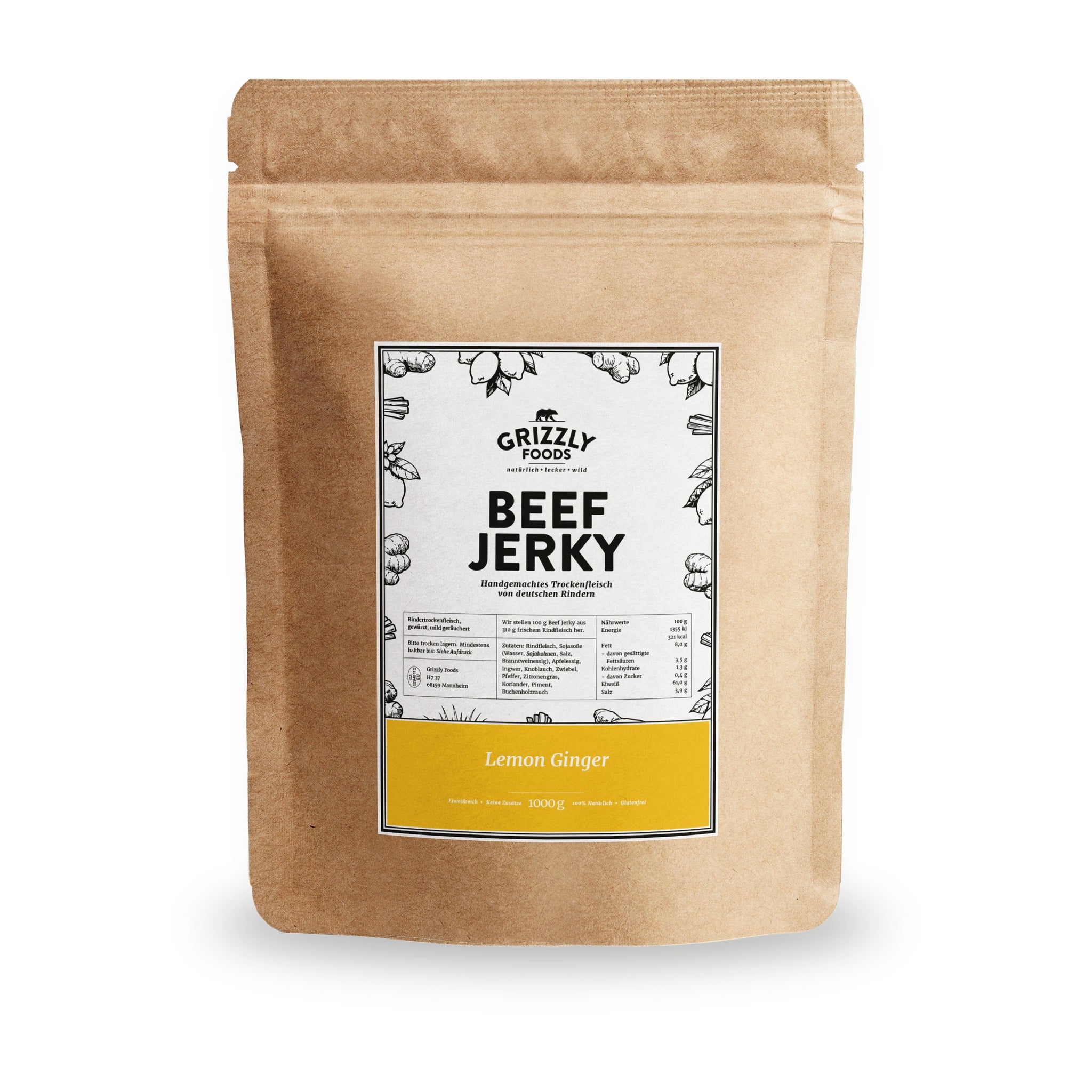 Beef Jerky Lemon Ginger