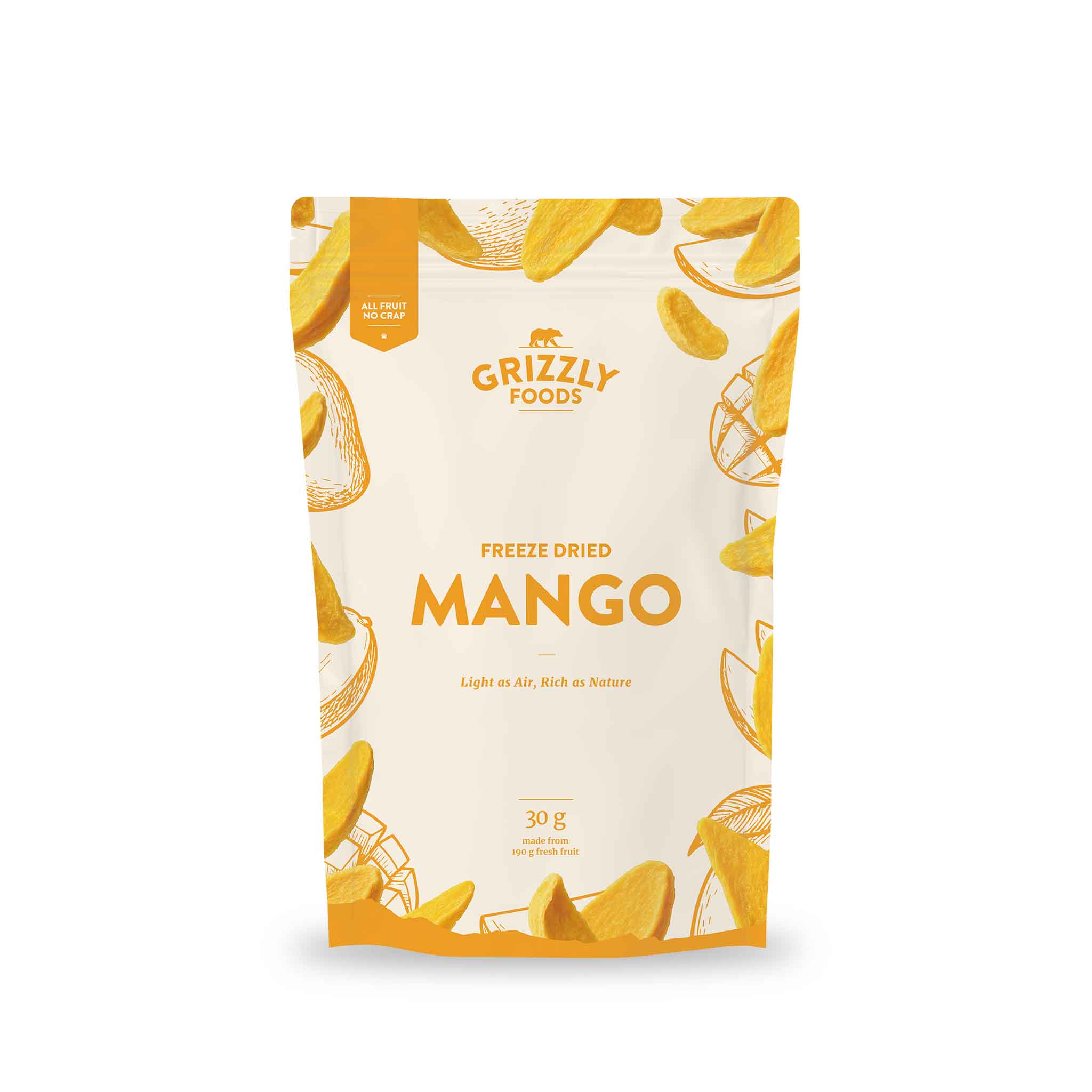 Gefriergetrocknete Mango